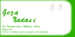 geza nadasi business card